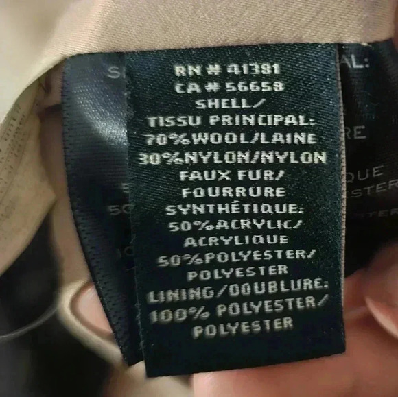 Lauren Ralph Lauren women’s wool coat faux Fur Collar Size 2P Zip And Snap Front - Picture 5 of 8